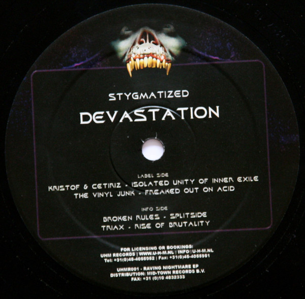 Raving Nightmare EP - Stygmatized - Devastation front label