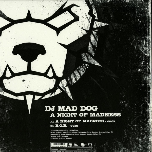 A Night Of Madness front label
