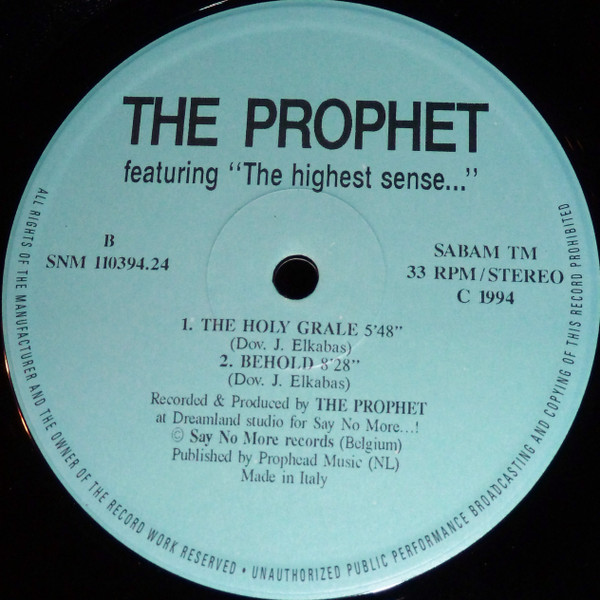 Featuring "The Highest Sense ..." back cover