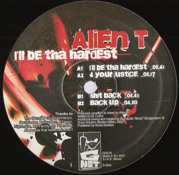 I'll Be Tha Hardest front label