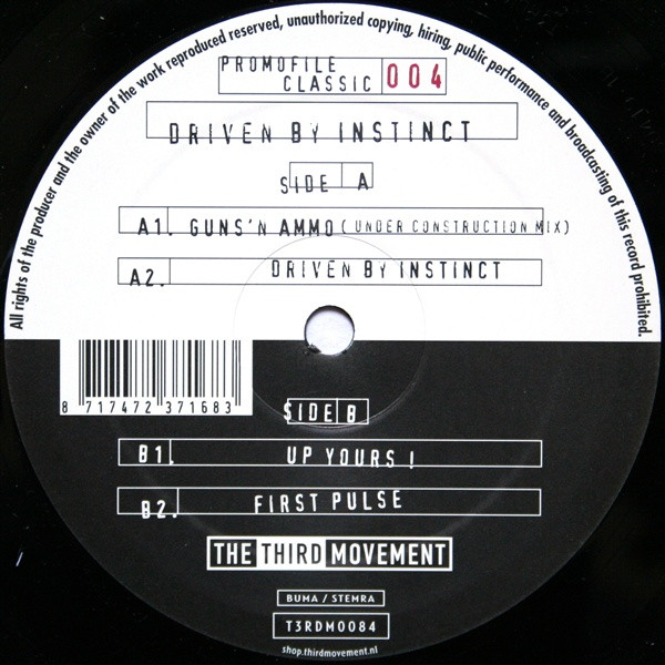 Promofile Classic 004 - Driven By Instinct back label