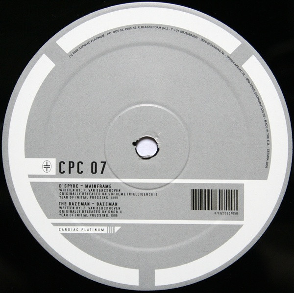 Cardiac Platinum Collection 07 back label