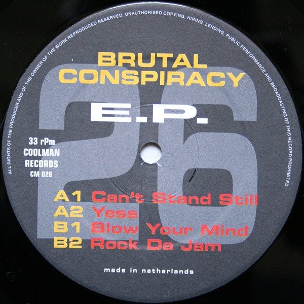 Brutal Conspiracy E.P. front label