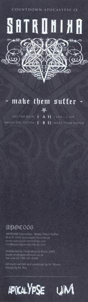 Make Them Suffer front label