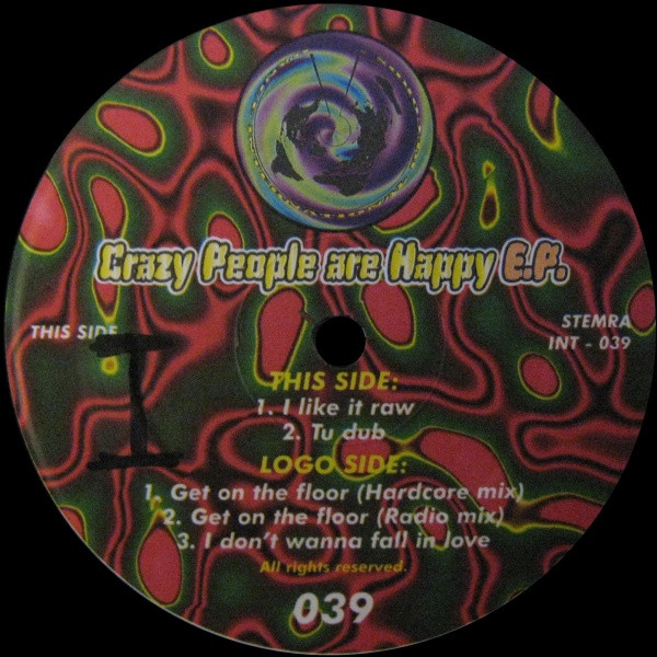 Crazy People Are Happy E.P. front label