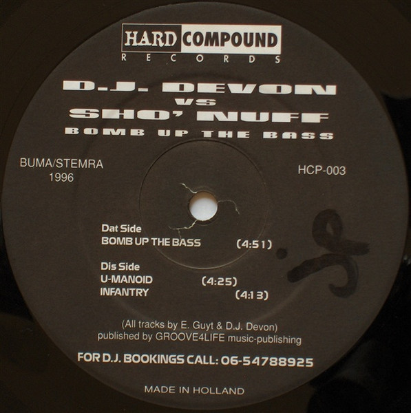 Bomb Up The Bass front label