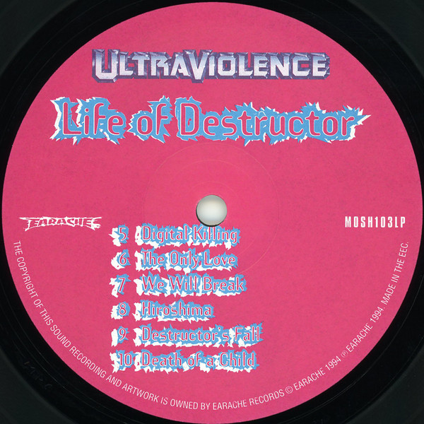 Life Of Destructor back label