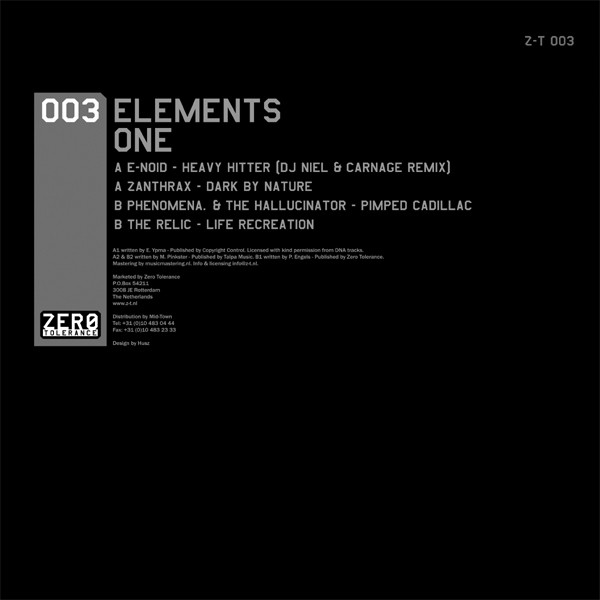 Elements One back cover