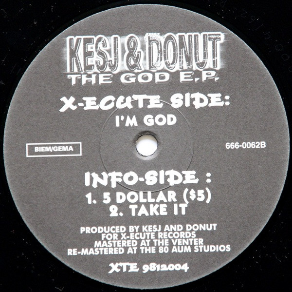 The God E.P. front label