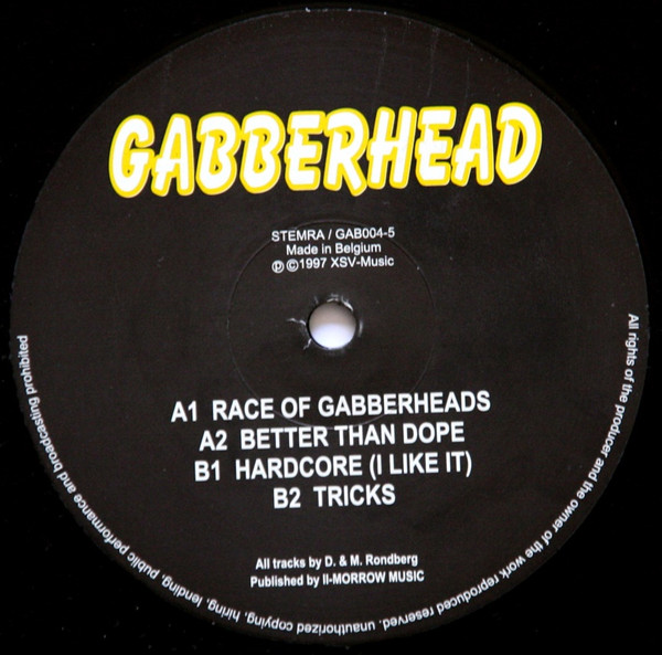Race Of Gabberheads front label