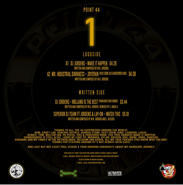 Point 44 Records Presents Unfinished Business – Gold Edition 1 back cover