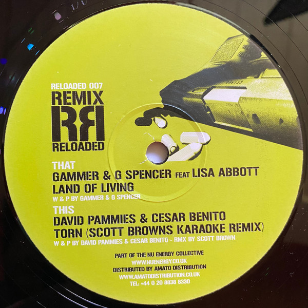 Land Of Living / Torn (Scott Brown's Karaoke Remix) front label