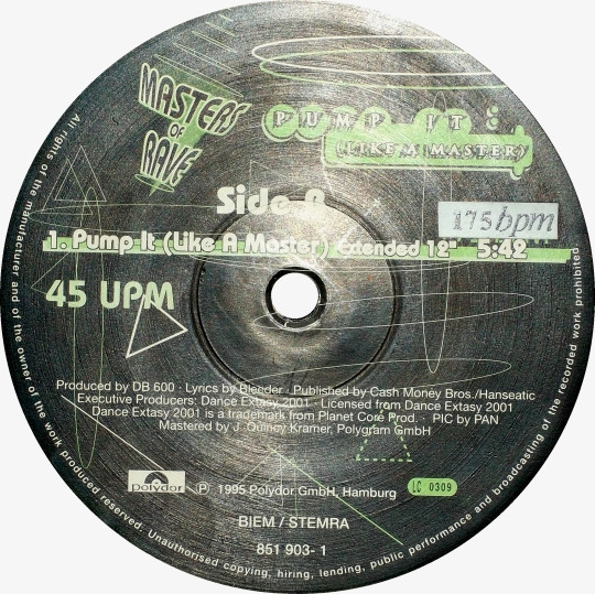 Pump It (Like A Master) back label