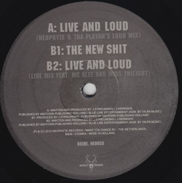 Live And Loud back label