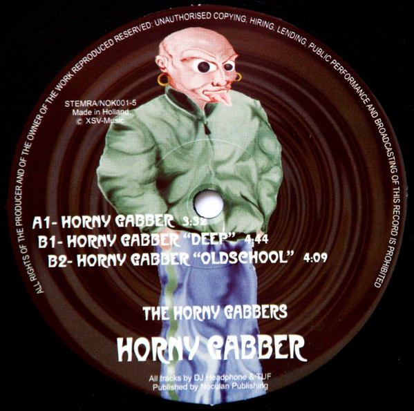 Horny Gabber front label
