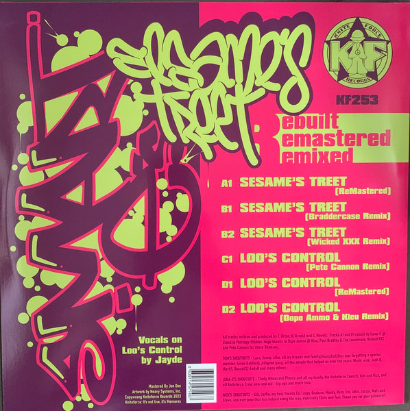 Sesame's Treet (Rebuilt, Remastered, Remixed) back cover