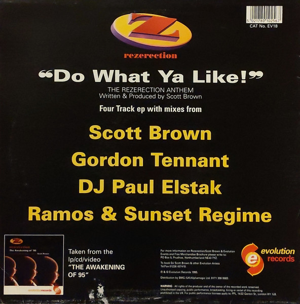 Do What Ya Like! (The Rezerection Anthem) back cover