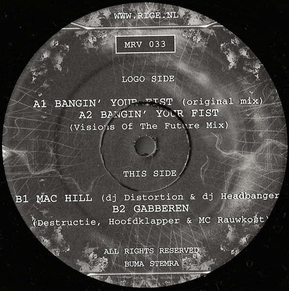 Bangin' Your Fist back label