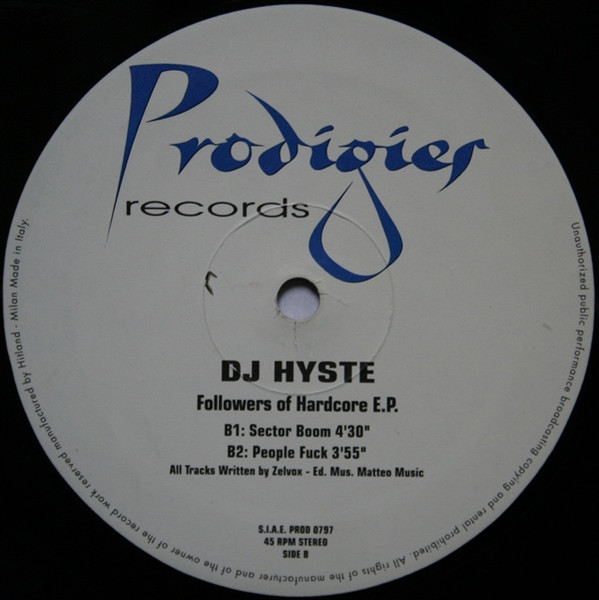 Followers Of Hardcore E.P. back cover