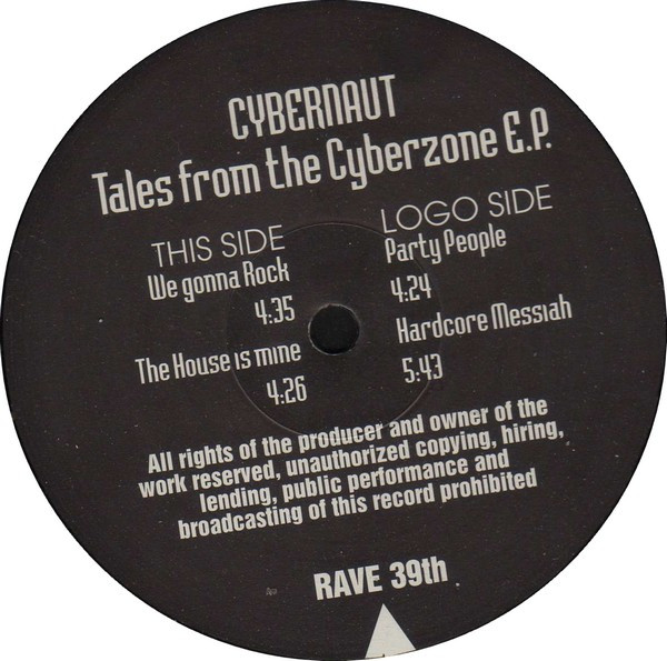 Tales From The Cyberzone E.P. front label