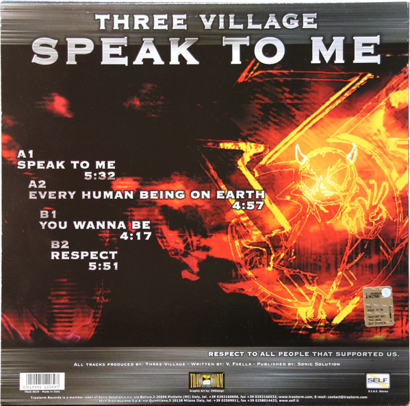 Speak To Me back cover