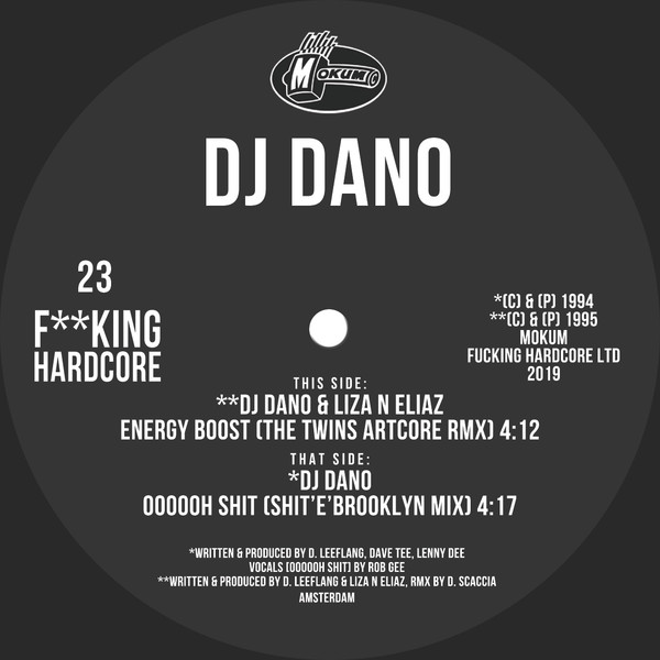 Oooooh Shit (Shit’e’Brooklyn Mix) back label