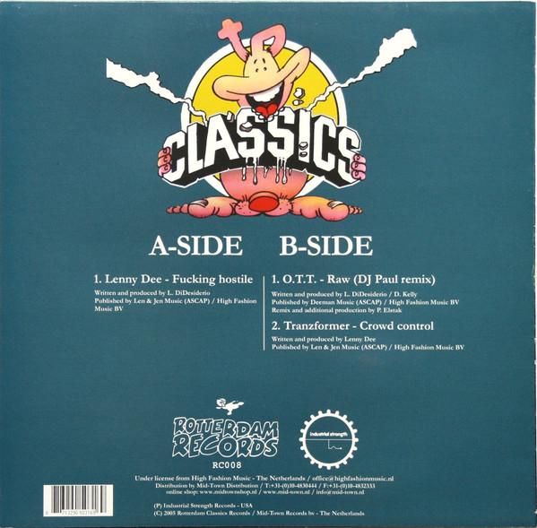 His Early Rave Classics Volume 1 back cover