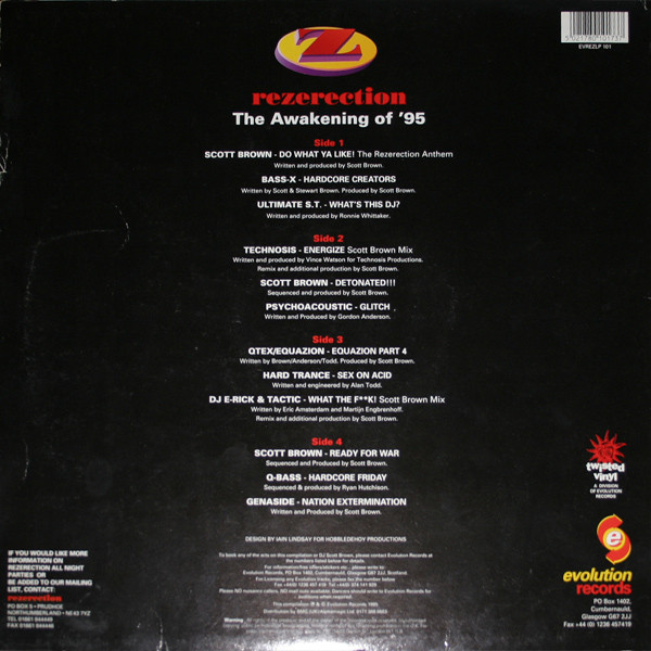 Rezerection - The Awakening Of '95 back cover