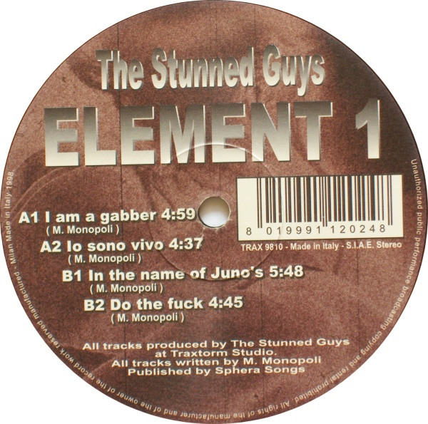 Element 1 front label