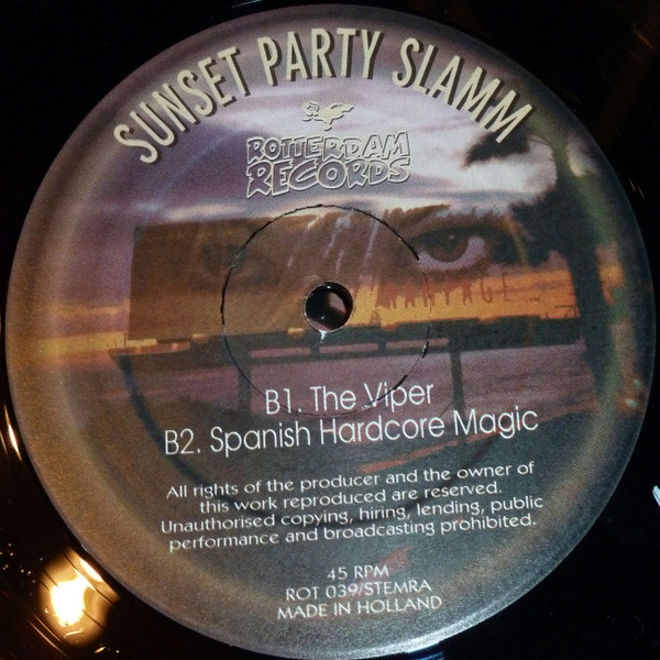 Sunset Party Slamm front label