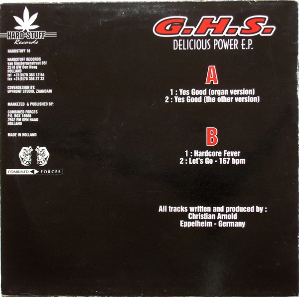 Delicious Power E.P. back cover