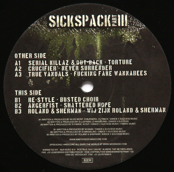 Sickspack Part III front label