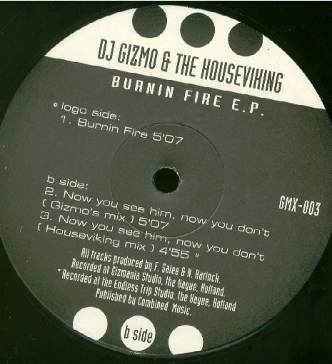 Burnin' Fire E.P. back cover