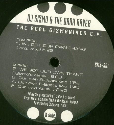 The Real Gizmaniacs E.P. back cover