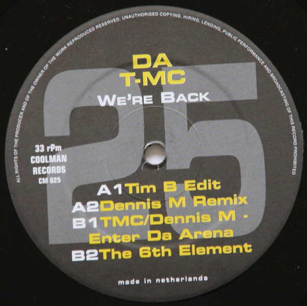 We're Back!! front label