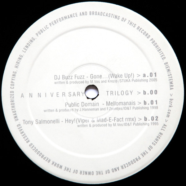 Bzrk Anniversary Trilogy Part. 3 front label