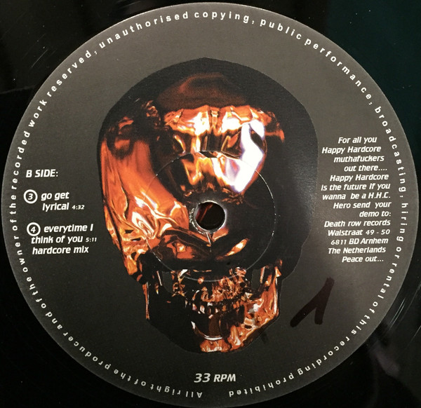 Everytime I Think Of You front label