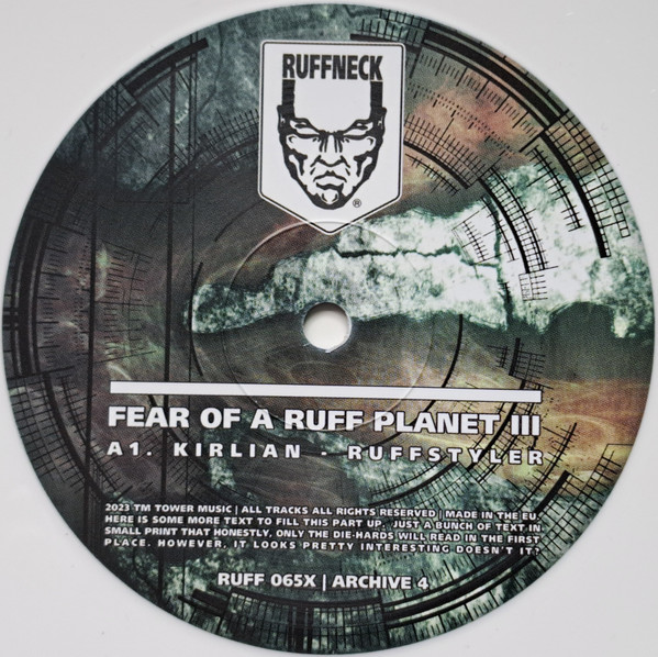 Fear Of A Ruff Planet 3 (Archive 4) front label