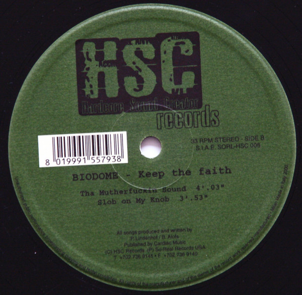 Keep The Faith back label