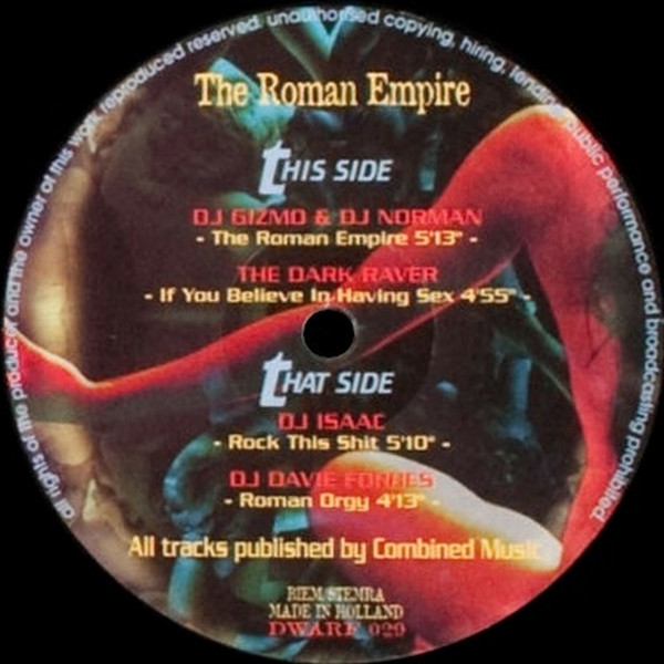 Rave The City (The Roman Empire) front label