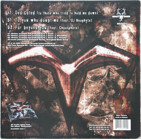 Dedicated (To Those Who Tried To Hold Me Down) back cover