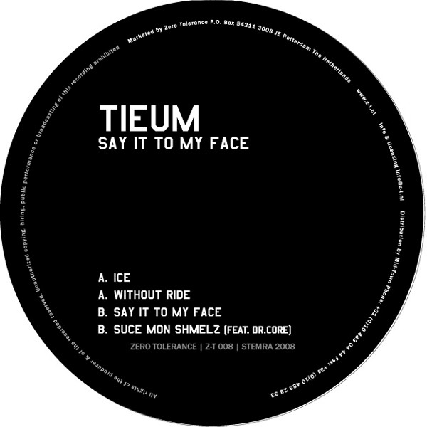 Say It To My Face back label