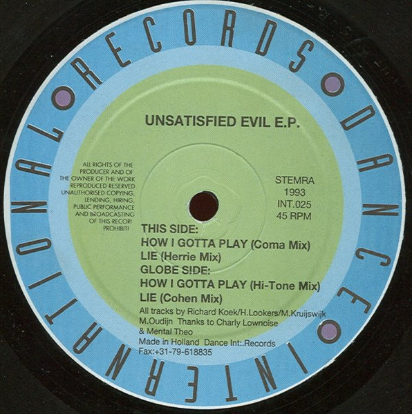 Unsatisfied Evil E.P. front cover