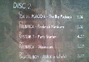 D-Boy Project 2 - The Hardcore Summer 1999 back label