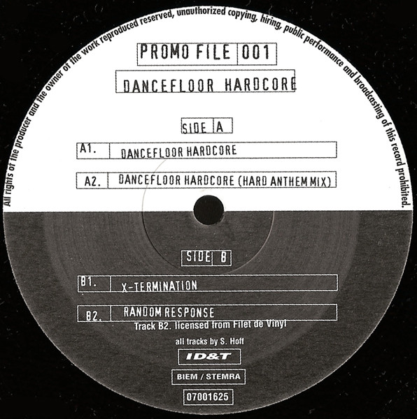 Dancefloor Hardcore front label