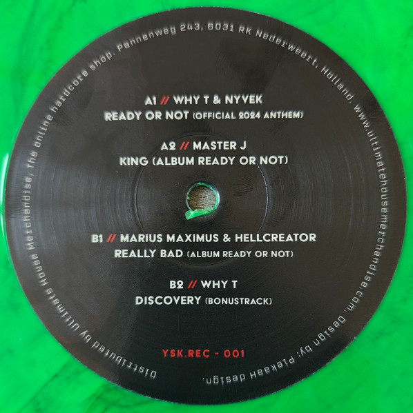 Ready Or Not (Early Hardcore Event) front label