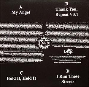 My Angel EP back cover