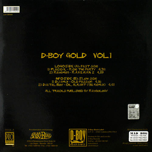 D-Boy Gold Vol. 1 back label