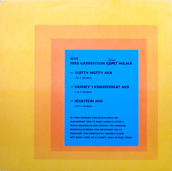 Fred Gabberstein Loves Wilma back cover