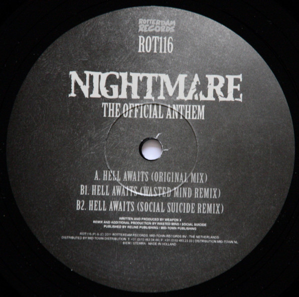 Hell Awaits front label